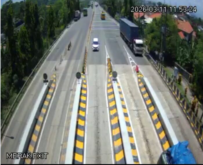 Situasi Arus Lalu Lintas Menuju Pelabuhan Merak Terpantau Lancar